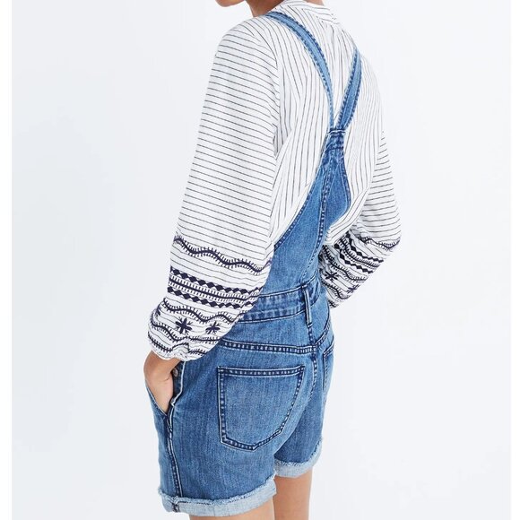 MADEWELL Adirondack Denim Short Overalls - Picture 3 of 10